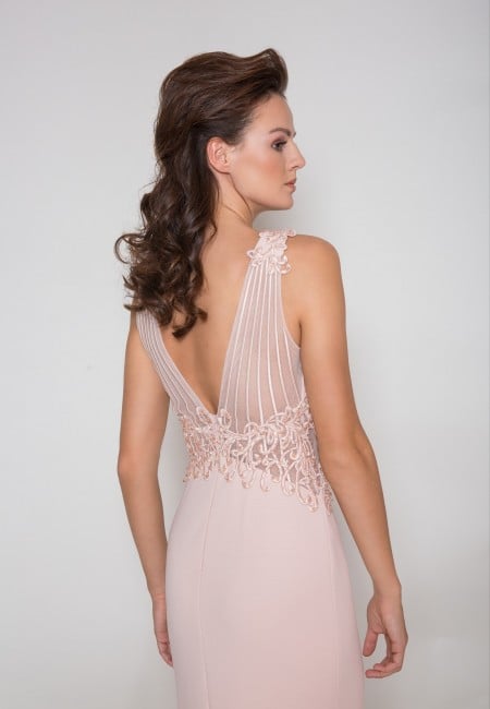 Pia Michi Jersey and Lace Prom Dress / Evening Gown